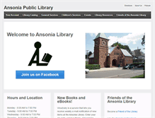 Tablet Screenshot of ansonialibrary.org